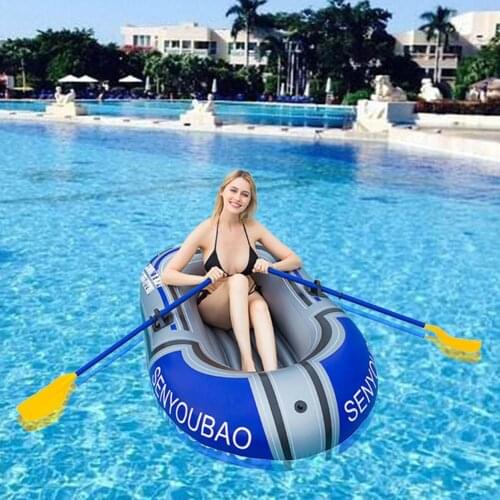 1 Person Inflatable Boat PVC Rubber Fishing Boat With Paddles Pump Thickened Rowing Boats Water Skiing Boat Drifting Ship