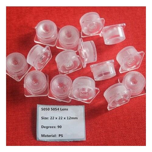 10 pcs cylindrical shape 5050 5054 SMD lens 22x22x12mm Light box lens degrees 90 bead surface