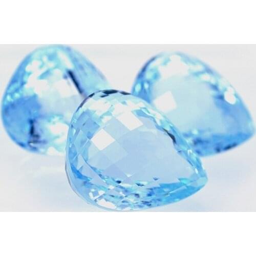 110 ct Topaz Pear Cut with Chessboard