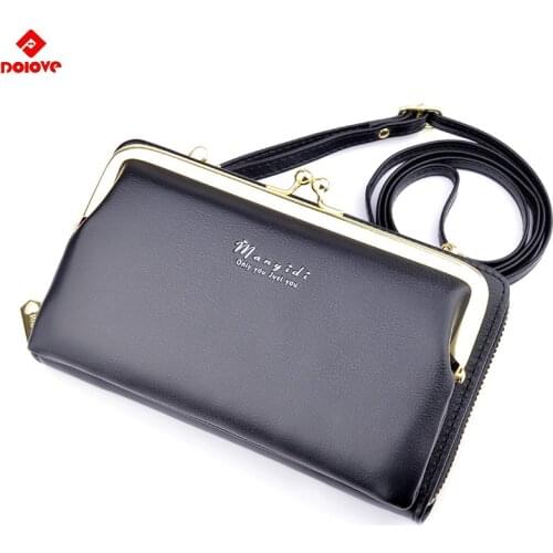 2021 Luxury Women Bag Soft Leather Cell Phone Pocket Ladies Top Quality Telephone Purse Feminine Pack Fashion Small Package Girl