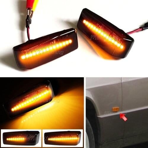 2x Dynamic LED Car Side Marker Lights Repeater Signal Lights For Mercedes Benz C E S SL CLASS W201 190 W202 W124 W140 R129