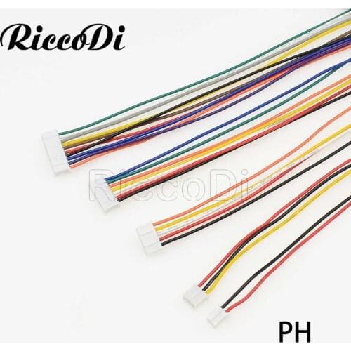 5-10pcs/lot Mini Micro JST 2.0 PH 2/3/4/5/6/7/8Pin Connector Plug with Wires Cables 200MM 26AWG