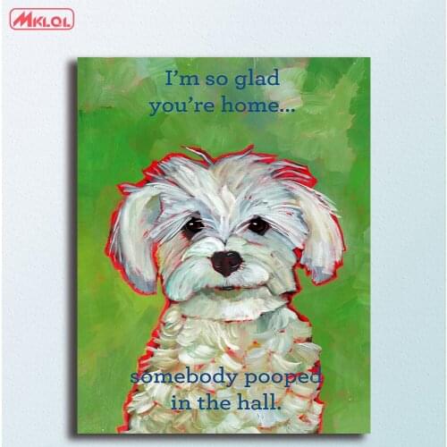 Large Size I'm-So-Glad-You're-Home Canvas Painting For Living Room Home Decoration Oil Painting On Canvas Wall Painting no frame