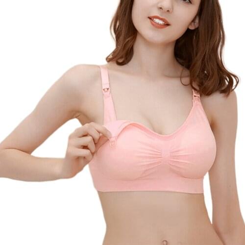 Women Nursing Bra Solid Color Breast-Feeding Bra Womens Underwear Seamless Adjusted-straps Womens Bras