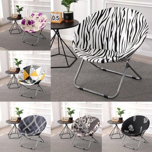 New Round Saucer Chair Cover Spandex Printed Chair Cover Moon Sauce Chair Protector Round Camping Chair Covers Home Decoration
