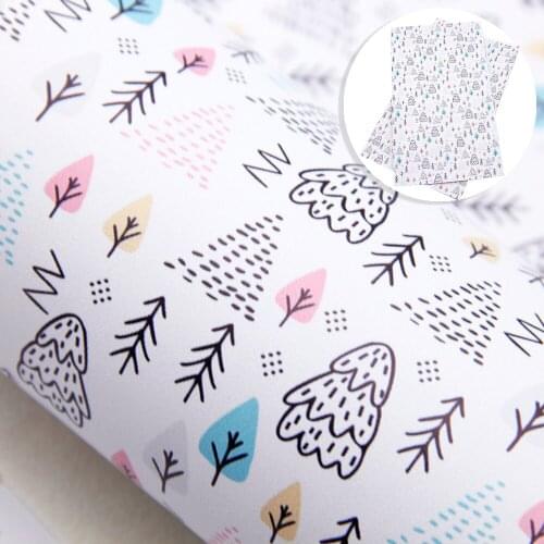 David accessories 20*33cm Animal Printed Smooth Faux Synthetic Leather Fabric DIY Bow Bag Crafts Leather Fabric Sheets,1Yc10173