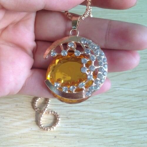 The Wind Gem Moon Bend Long Necklace Female Vampire Diaries With Paragraph Meniscus Starry Sweater Chain