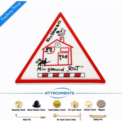 Custom badge low price metal badge with pin high quality custom enamel color badges pin