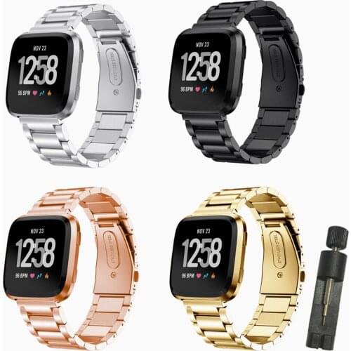 Stainless Steel For Fitbit Versa 2 /Versa Lite Watch Strap Metal Bracelet Wrist Band Elegant For Fitbit Versa Smart Watch Band