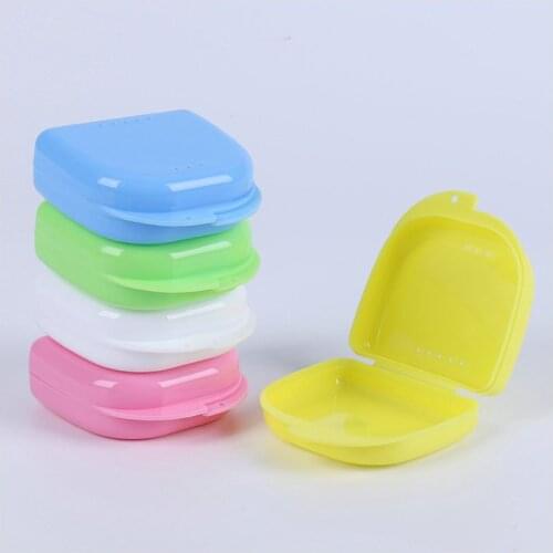 Denture Bath Box Organizer Dental False Teeth Appliance Container Storage Boxes Dentures Cleaner Denture Bath Storage Box Case