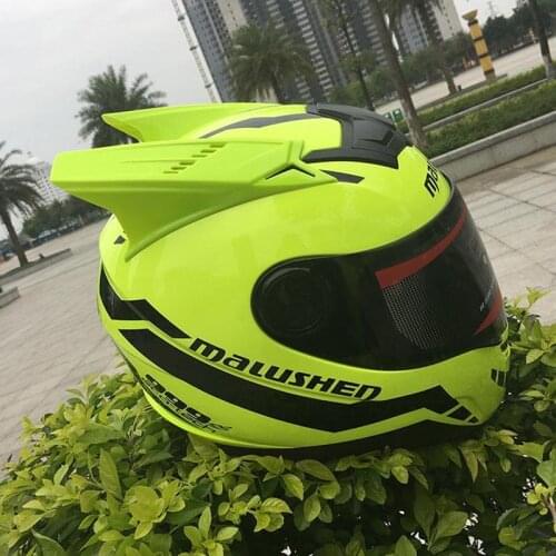Malushen Motorcycle Full Face Helmet Motorcross Casque Safety Adult Helmet In Winter Season Dot Approved