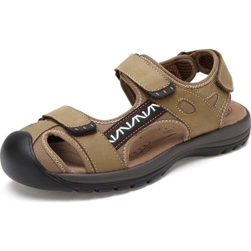 2021 mens sandals leather handmade sandals summer new mens beach shoes mens casual shoes fashion brand design sandals 38-45