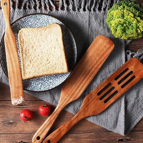 Wooden Spatula Set Kitchen Utensils Natural Spatula Wooden Kitchen Utensil Wooden Cooking Spatula Wooden Spoon for Cook