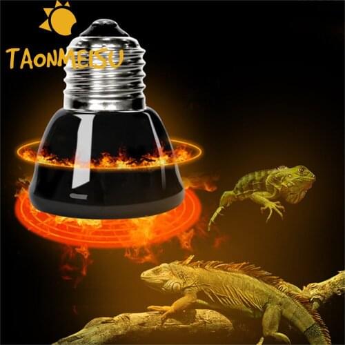 110V E27 Pet Heating lamp Black Infrared Ceramic Emitter Heat Light Bulb Pet Brooder Chickens Reptile Lamp 25W 50W 75W 100W