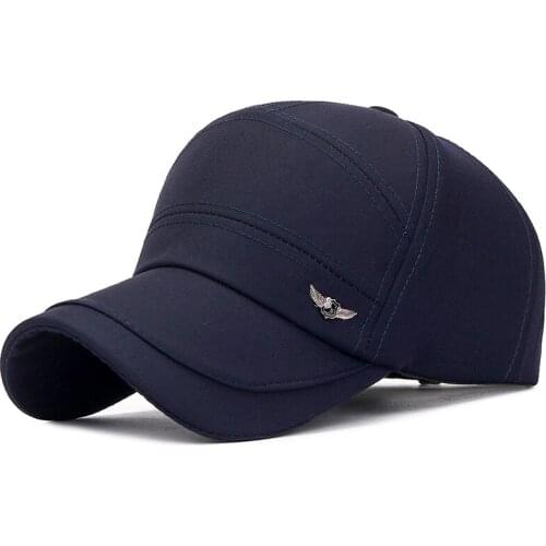 2019New Spring and summer new mens casual baseball cap, stitching visor, middle-aged mens fashion baseball cap