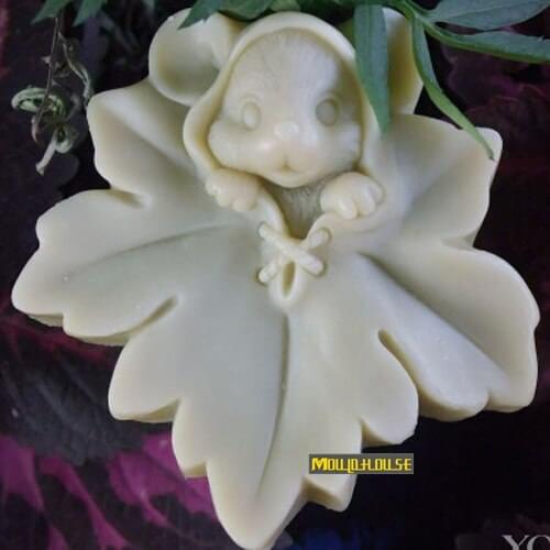 Wholesale 3D Maple mice Soap silicone mold , candle molds,mold silicone
