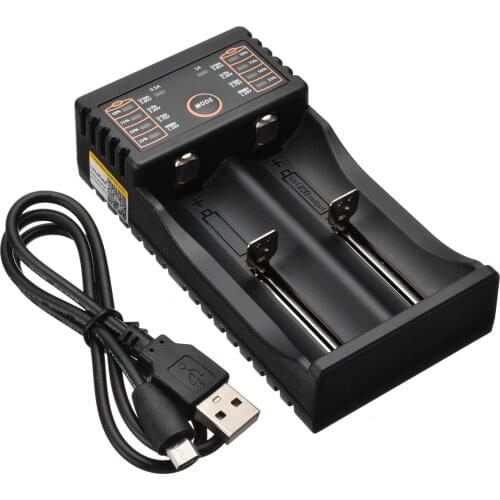 Genuine Lii-202 2 Slot USB Battery Charger for LiitoKala 5V/100mAh USB Output Smart Charger For Ni-MH Li-ion LiFePO4 Batteries