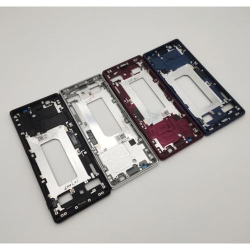 Original For Sony Xperia 5 / X5 / J8210 J9210 Middle Frame Housing Bracket Metal Chassis Bezel Plate With Dust Plug Cover