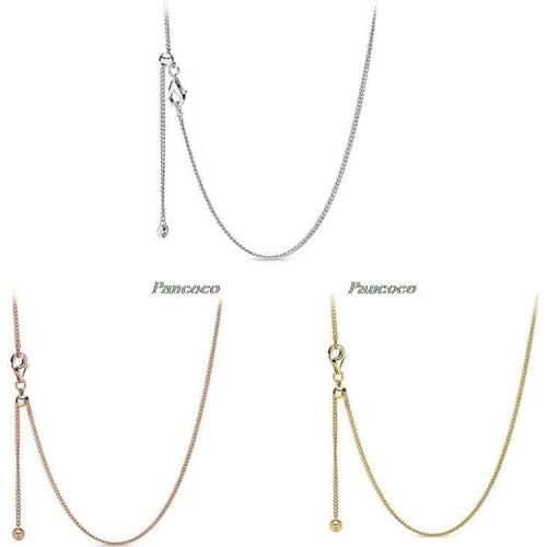 925 Sterling Silver Classic Rose Gold Optional Necklace For Women Wedding Party Gift Fashion Jewelry