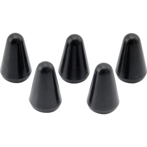 Musiclily Plastic Guitar Cap Tips for Metric 5 Way Switch, Black (5 Pieces)
