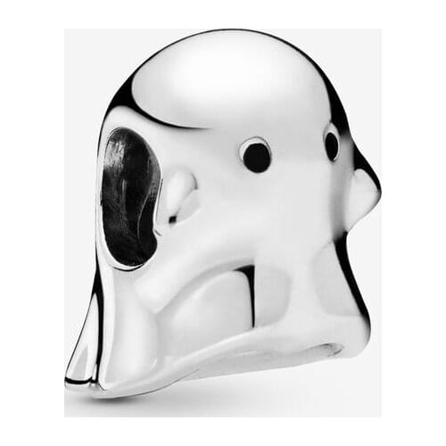 Fits Original Pandora Charms Bracelet 925 Sterling Silver Boo the Ghost Charm Beads for Jewelry Making bijoux femme