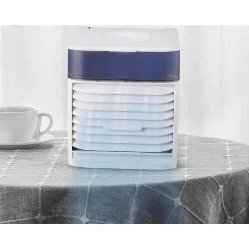 Portable Air Conditioner Fan Mini Personal Air Cooler 3 Speed Mode Table Fan Night Light USB Input for Home Office Room TS1