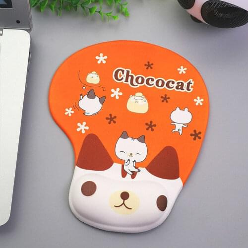 Cartoon Mouse Pad Wrist Support Silicone Computer Office Cute Female 3D Wrist Pad Three-dimensional Comfortable Palm Rest