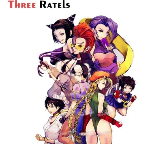 Three Ratels F701 Chun Li Cammy White Car Wrap Sticker Decals for Motorcycle Auto Car Styling Automobile