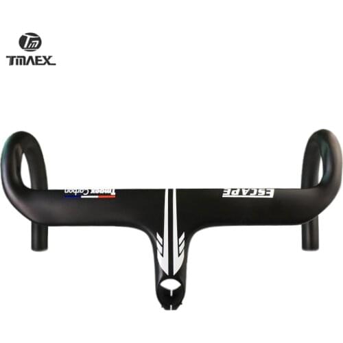 TMAEX Full Carbon Fiber Integrated Bicycle Road Handlebar Two in one with Stem Carbon Road/MTB Bike Carbon Handlebar Carbon Stem