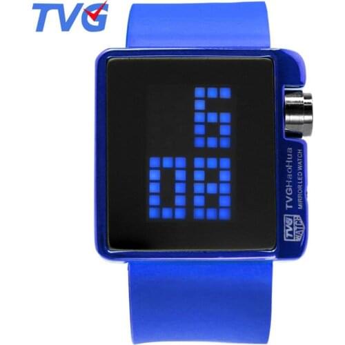 TVG Men Led Digital Watches Men Sports Watches Silicone Strap Watch LED Electronic Watches montre homme erkek kol saati relogio