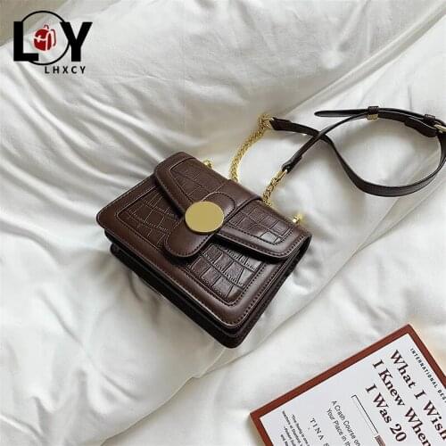 LHXCY Vintage Crocodile Pattern Designer Bag High Quality Pu Leather Zipper Buckle Purses And Handbags New Luxury Brand Handbags