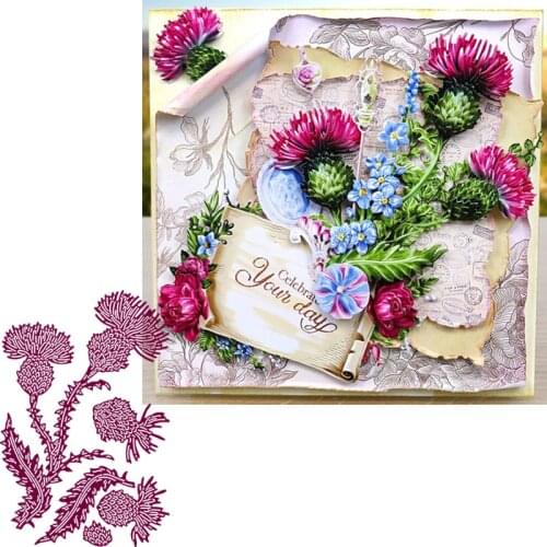 Bright Blooming Flower Graceful Plant Hot Metal Cutting Dies Scrapbooking Album Paper DIY Cards Crafts Embossing Dies New 2019