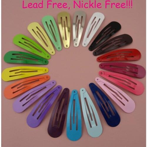 10PCS 5.0cm no hole metal snap hair clips for kids Side clips hairpins for women girls eco-friendly items nickle free,lead free