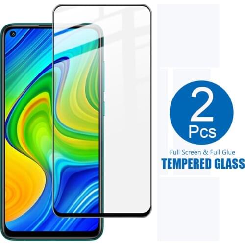 2PCS Full Coverage Clear Tempered Glass for Redmi 9 9A 9C 8 8A Note 9S 9 Pro Max 8T 8 Pro Screen Protector Film POCO X3 NFC