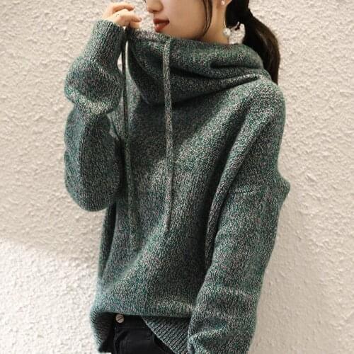 Lafarvie Winter Wool Blends Sweater Women Tops Knitted Pullover 2021 Thick Warm High Quality Femme Clothing Oversized Loose
