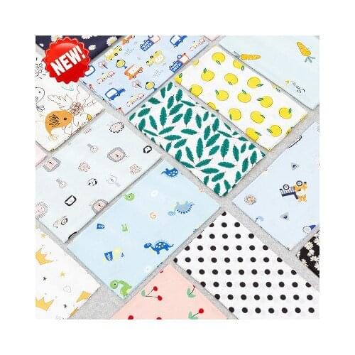 144x50cm Artificial Cotton Printing Fabric Cotton Silk Baby Cotton Cloth Clothes Children Baby Summer Pajamas DIY Sewing Fabric