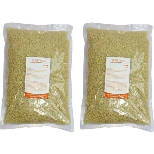 2Bags/1000g Hard Wax Beads Beans, Facial Arm Leg Depilatory Solid Hot Film