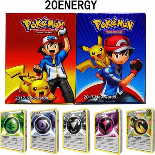 20PCS Pokemon ENERGY Cards Shining TAKARA TOMY English Trading Game Card Battle Collection Booster Box Kids Children Toys Gift