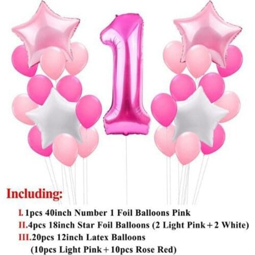 2021 Number 1 Aluminum Foil Balloon Latex Balloon Happy Birthday Party Wedding Christmas Decoration Balloon Child Balloon