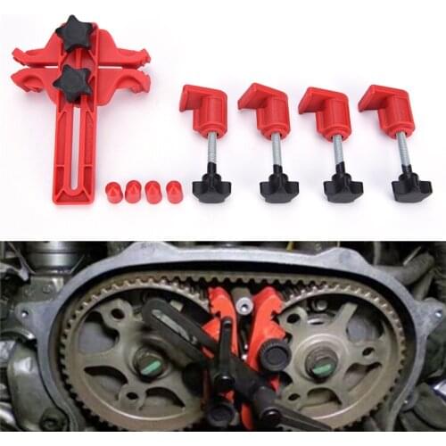 5Pcs/Set Universal Dual Cam Clamp Camshaft Timing Sprocket Gear Locking Tool Kit