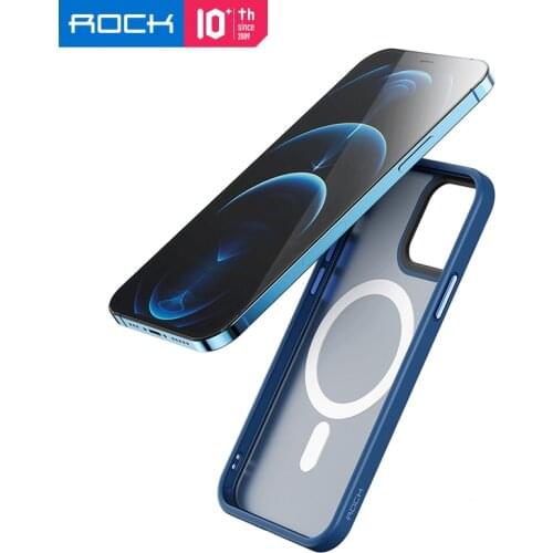 For iPhone 12 Pro Max Case Magnetic Matte PC + TPU Case With Built-in Magnets For iPhone12 Pro Anti-knock Back Cover Rock