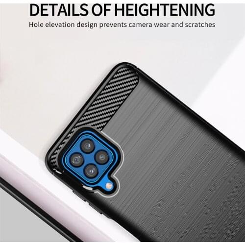For Samsung Galaxy M62 Cover For Samsung M62 Capas Carbon Fiber Shockproof Soft Armor Bumper TPU Case For Samsung F62 M62 Fundas