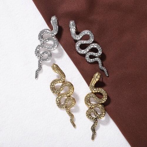 Jouval Vintage Snake Earrings For Women Personality Statement Female Long Dangle Drop Earring Brinco Exaggerated Fashion Jewelry
