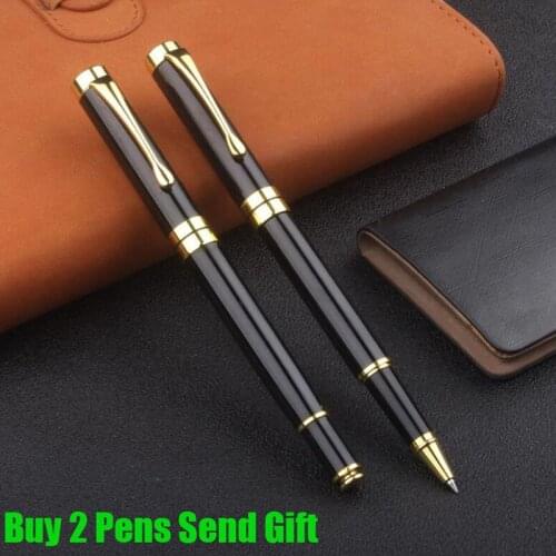 Classic Design Brand Metal Roller Ballpoint Pen Business Men Signature Writing Pen Buy 2 Pens Send Gift