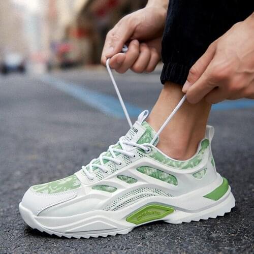 Man casual shoes summer 2021 fashion trainers men vulcanize shoes lace up Mens sneaker Platform sneakers Chunky shoes