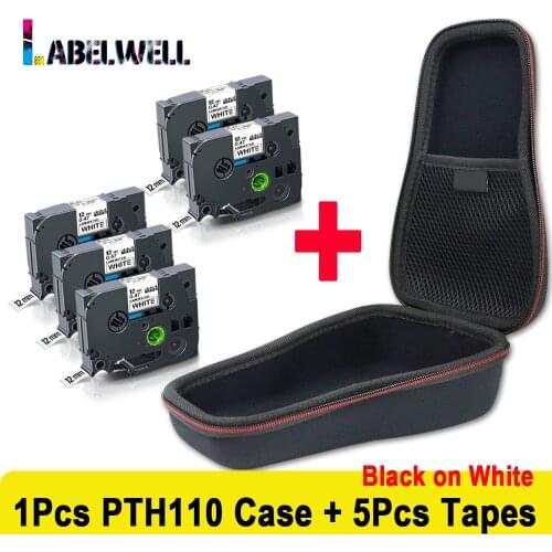 Labelwell Protective Box for Brother PT-H110 PTH110 Label Maker 5PK 231 431 531 631 731 tape for Portable Travel EVA hard Case