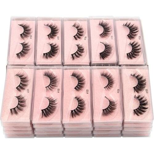 Lanjinglin Mink Eyelashes False Fluffy Lashes Bulk Fake Eyelashes Package Natural Eyelash Bulk Wholesale Eye Lashes mink