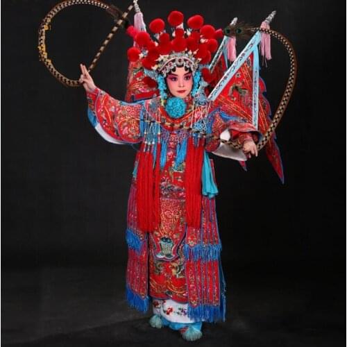 Mu Guiying nv kao height 1.2-1.5m Beijing opera Peking opera Hua Dan costume childrens day performance drama the girls
