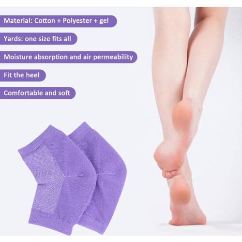 Moisturizing Heel Sock for Plantar Fasciitis Foot Spur Socks Silicone Sleeve Gel Socks for Dry Cracked feet Relief Foot Pain