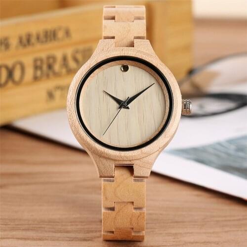 New Arrival 2020 Women Wooden Watches Quartz Timepiece Minimalist Design Lady Wood Bangle Wristwatches Elegant Clock reloj